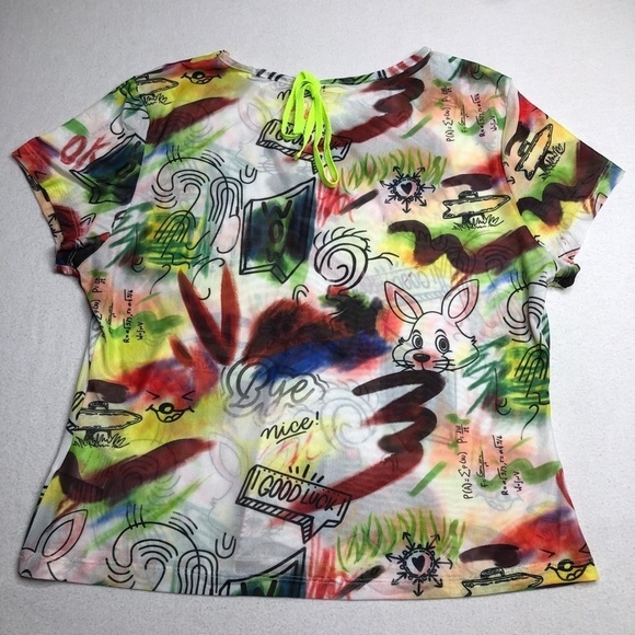Shein Curve Shirt 2XL Rabbits Short Sleeve Tee - Picture 6 of 10
